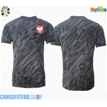 Camisa de time de futebol Polónia Goleiro Replicas 2º Equipamento Europeu 2024 Manga Curta